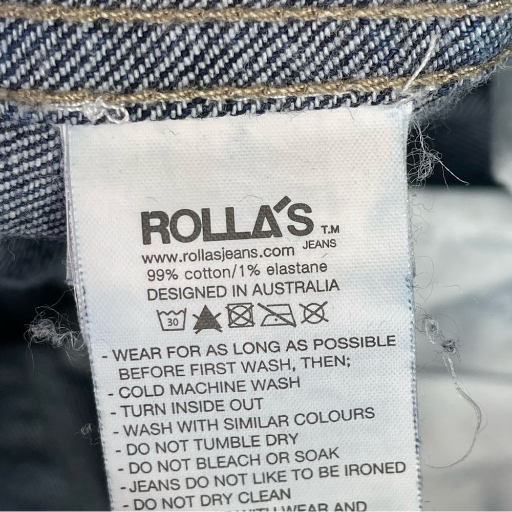 Rolla's Jeans Women’s 30 Blue Skinny High Rise Dark Wash Ripped - Picture 8 of 13